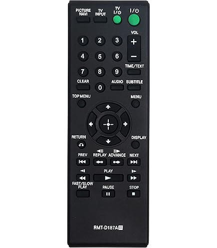 Replacement Sony RMT-D197A DVD Player Remote Control for